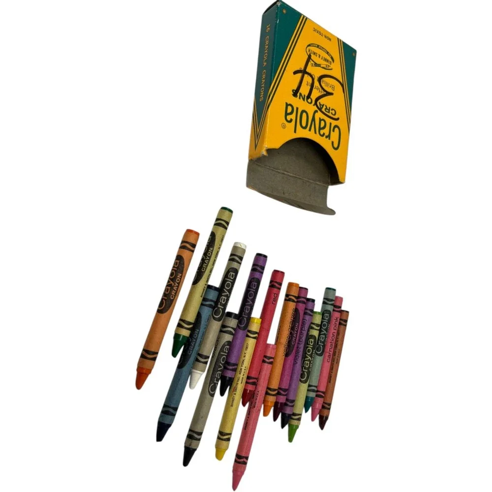 Crayola Crayons Vintage 8 Count and 16 Count Boxes Binney & Smith USA Art